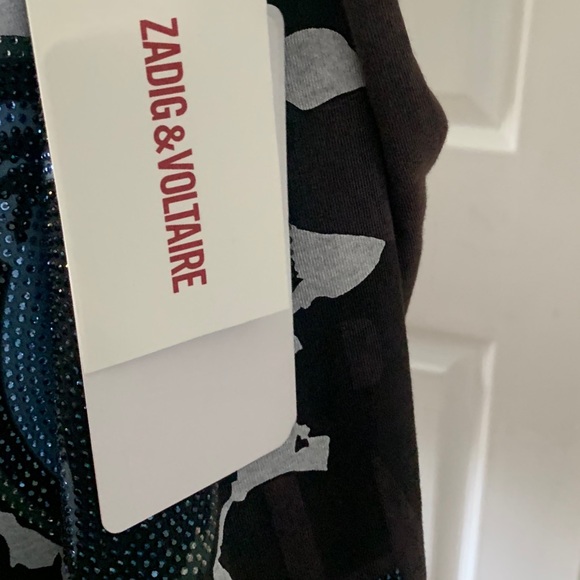 ZADIG & VOLTAIRE X NBA COLLECTION RHINESTONES TOP - Picture 6 of 6